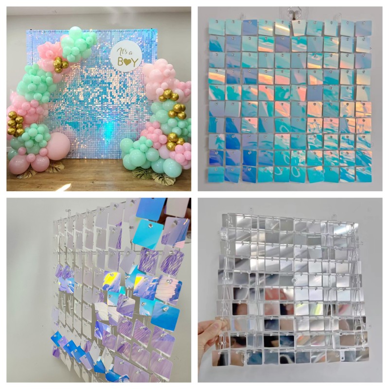 18 Pcs Sequin Panel Background - đánh giá và giá Sequin Fabric Panel