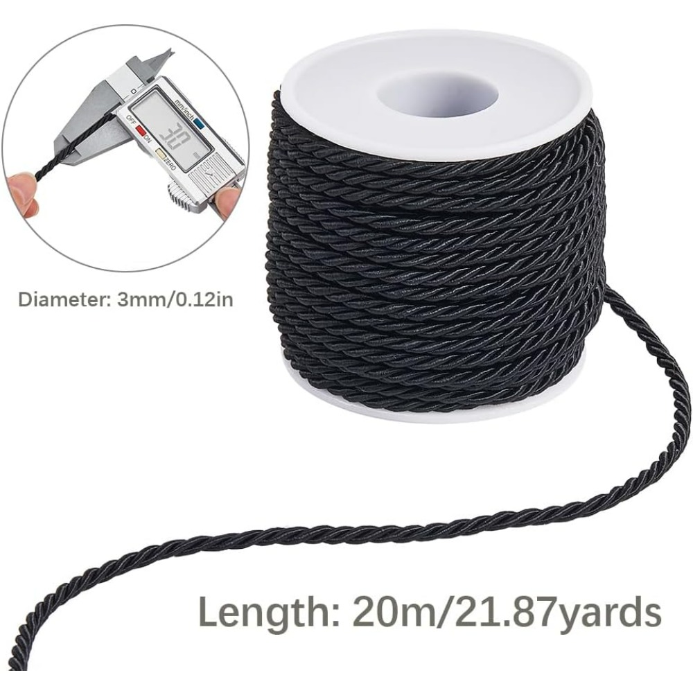 22 Yards 3mm Twisted Cord Deco - đánh giá và giá Cord Trim Twisted