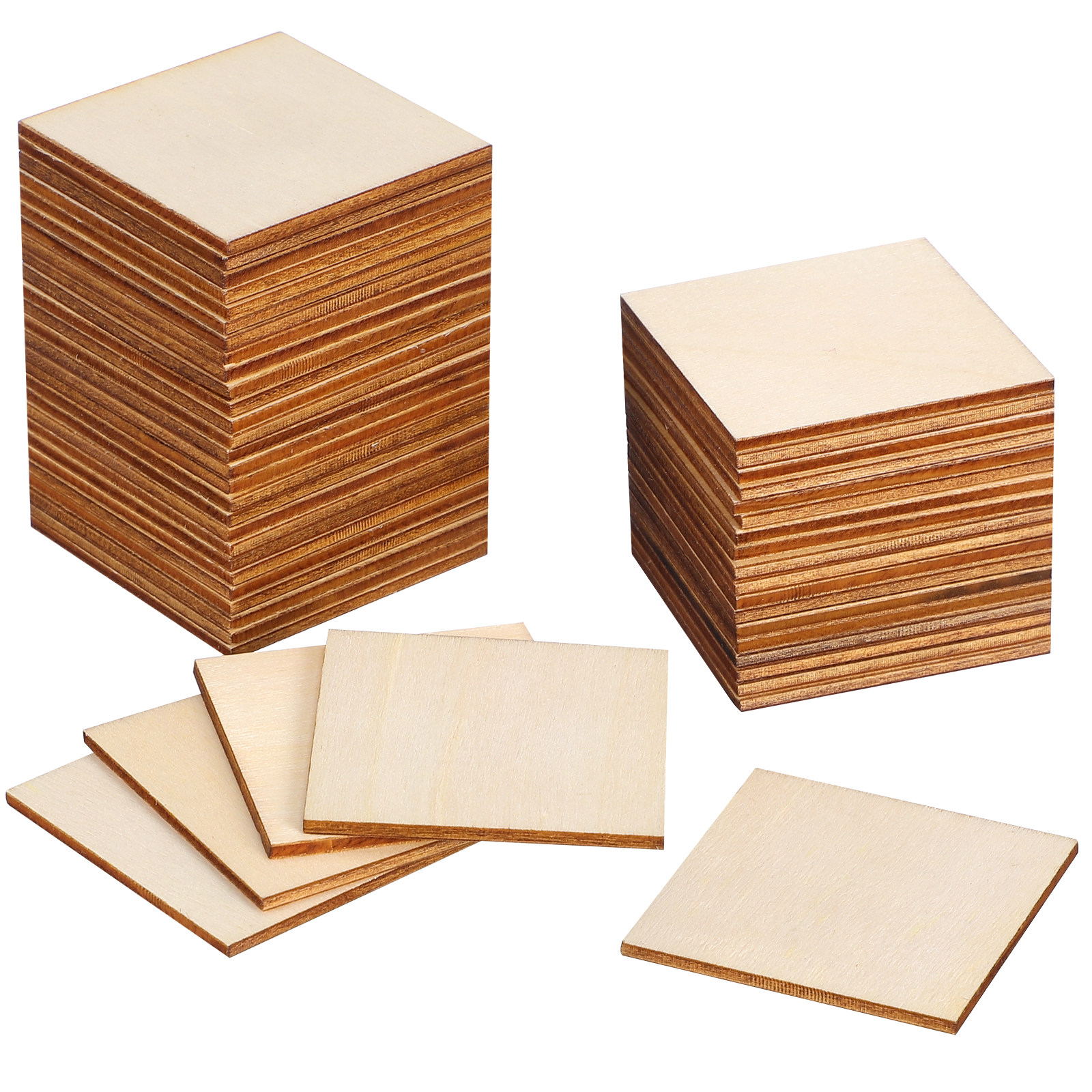 50Pcs Wooden Star Slices Squar - đánh giá và giá Christmas Craft Embellishment