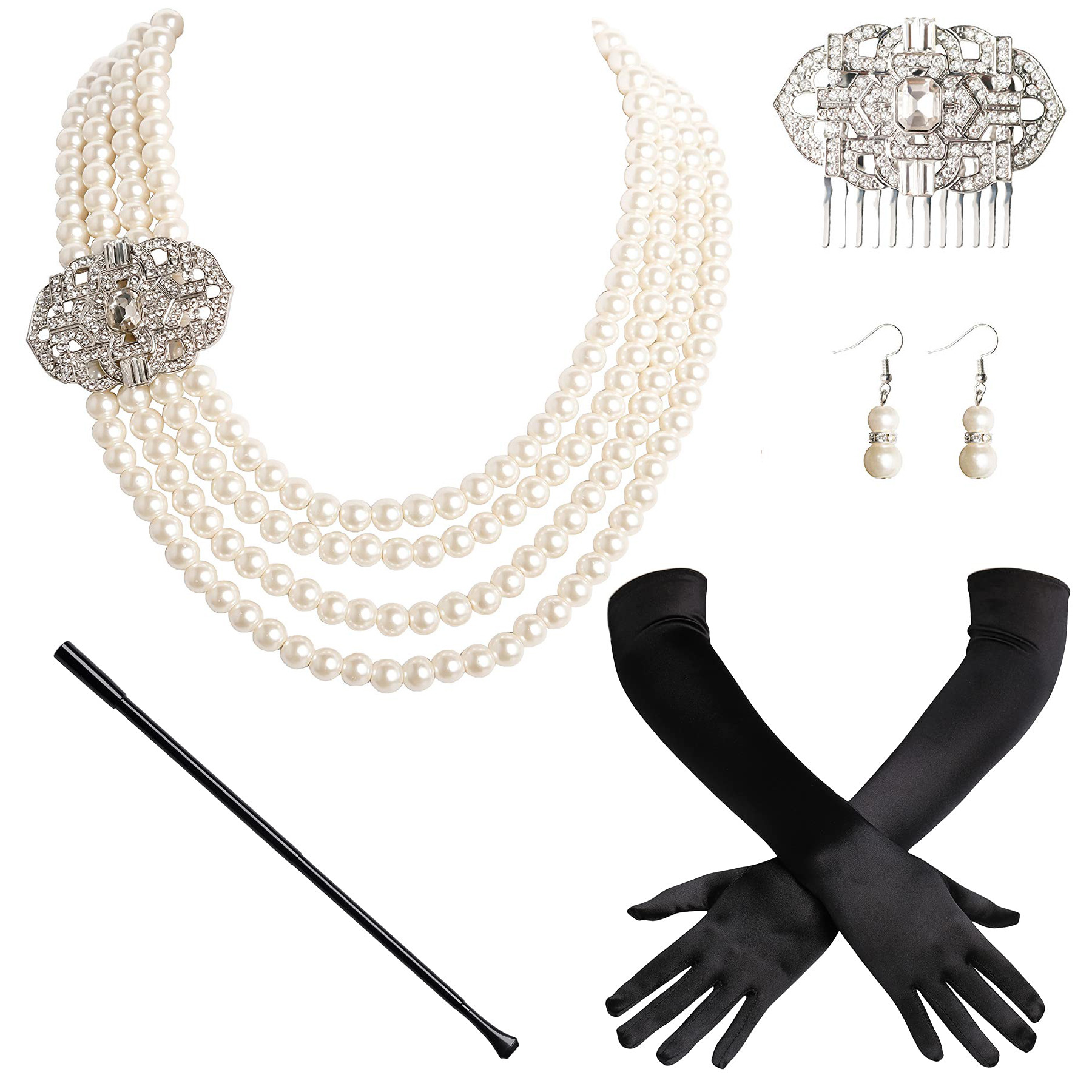 1920s1950s Imitation Pearl Nec - đánh giá và giá Pearl Trim Chain