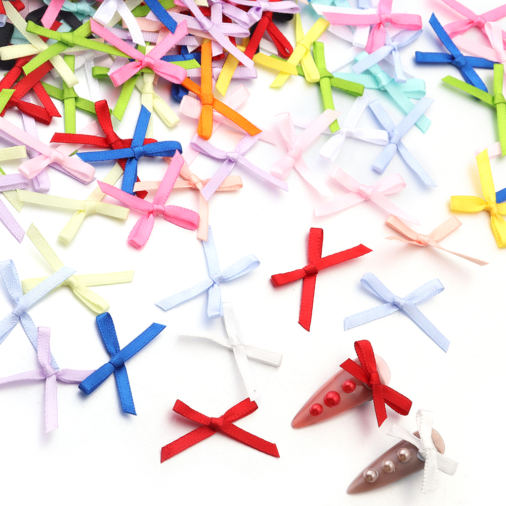 50Pcs 2.5x3cm Ribbons Mini Sat - đánh giá và giá Christmas Craft Embellishment