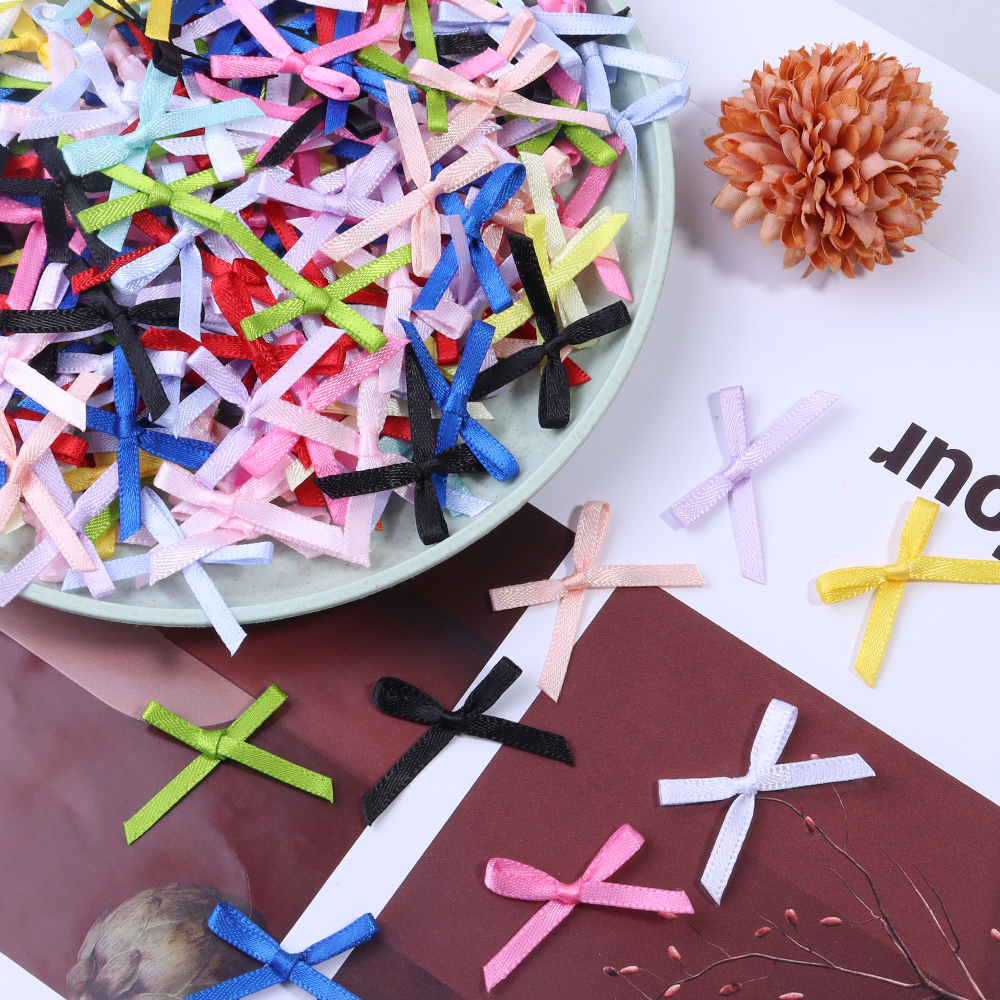 50Pcs 2.5x3cm Ribbons Mini Sat - đánh giá và giá Christmas Craft Embellishment