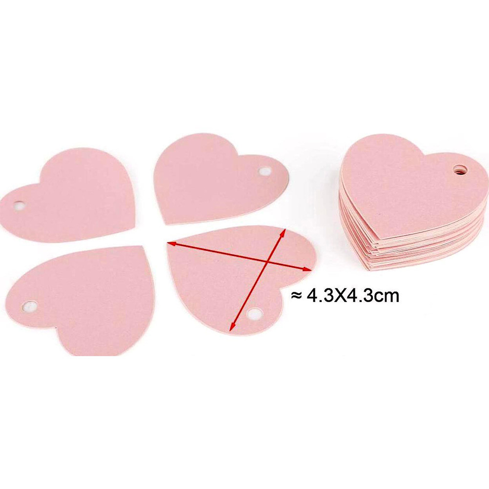 50Pcs Pink Heart-Shaped Paper  - đánh giá và giá Christmas Craft Embellishment