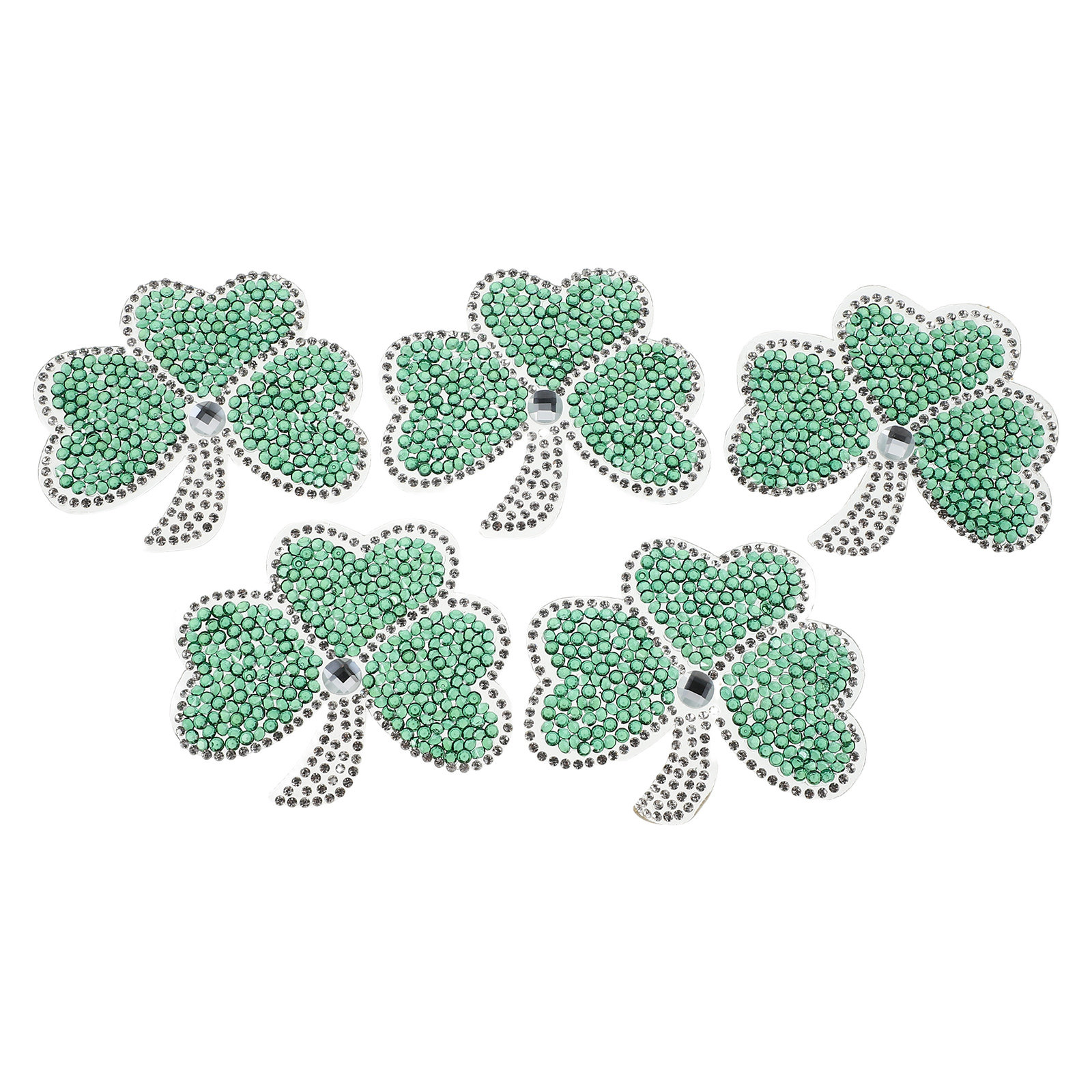5Pcs Green Lucky Leaf Patches  - đánh giá và giá Sew On Rhinestone