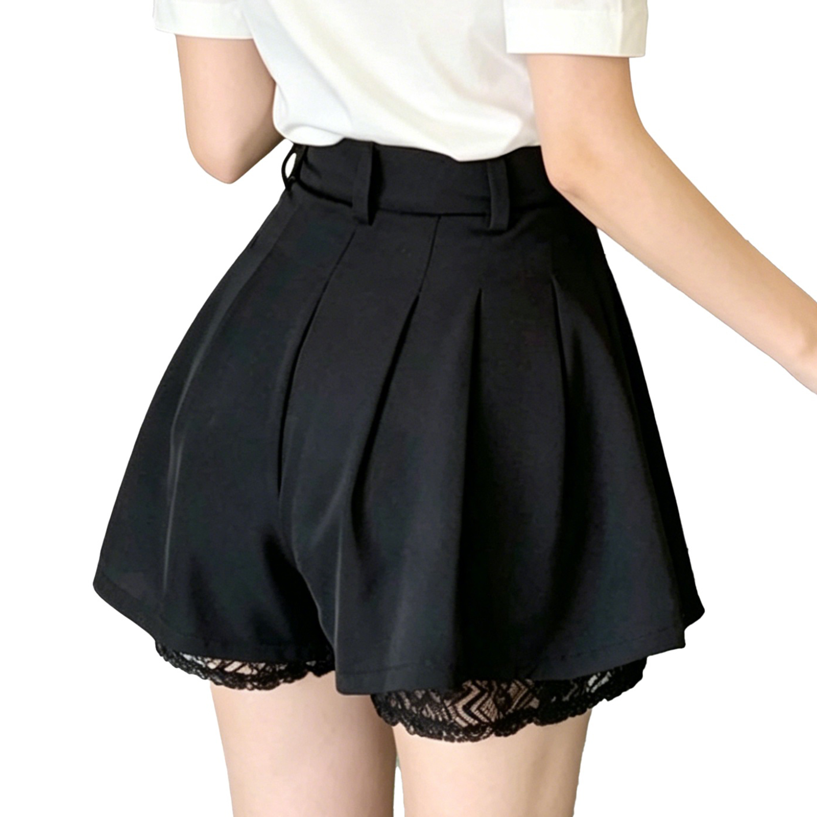 Women High Waist Tailored Trou - đánh giá và giá Elastic Lace Trim