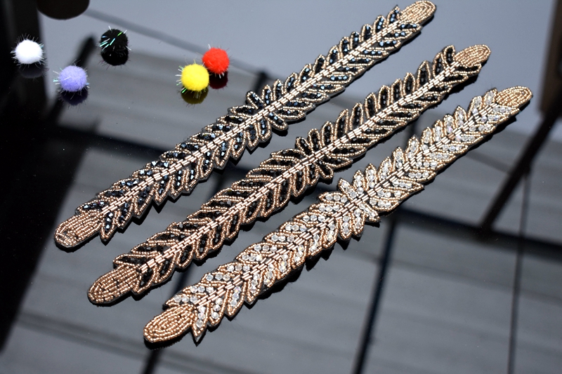 Long leaves leaf handmade appl - đánh giá và giá Beaded Trim Fringe