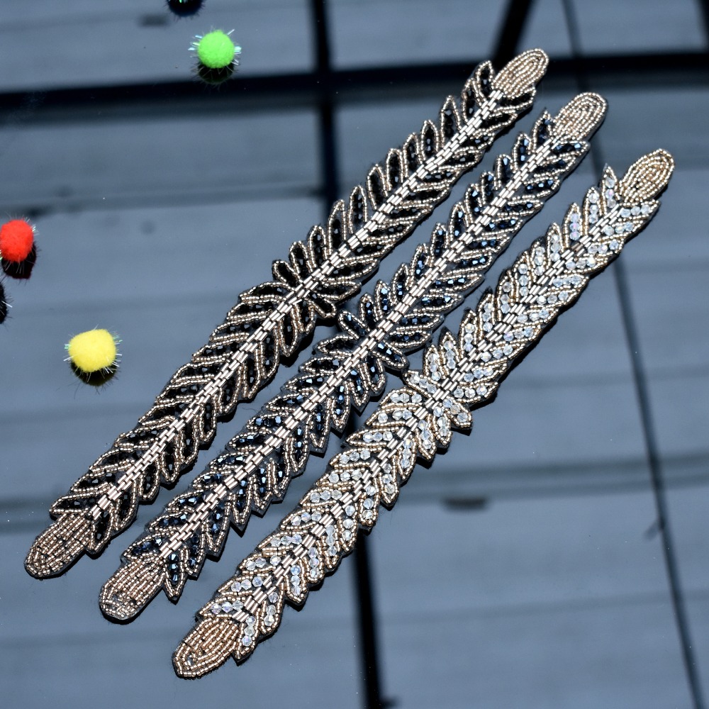 Long leaves leaf handmade appl - đánh giá và giá Beaded Trim Fringe
