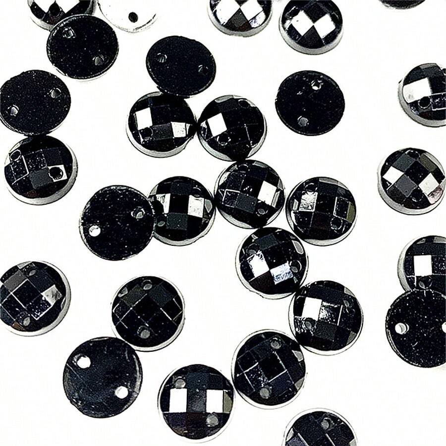 100pcs Mixed Size Black Acryli - đánh giá và giá Sew On Rhinestone