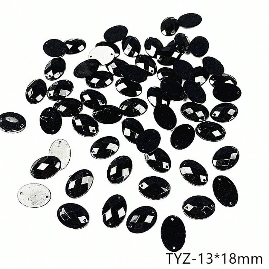 100pcs Mixed Size Black Acryli - đánh giá và giá Sew On Rhinestone