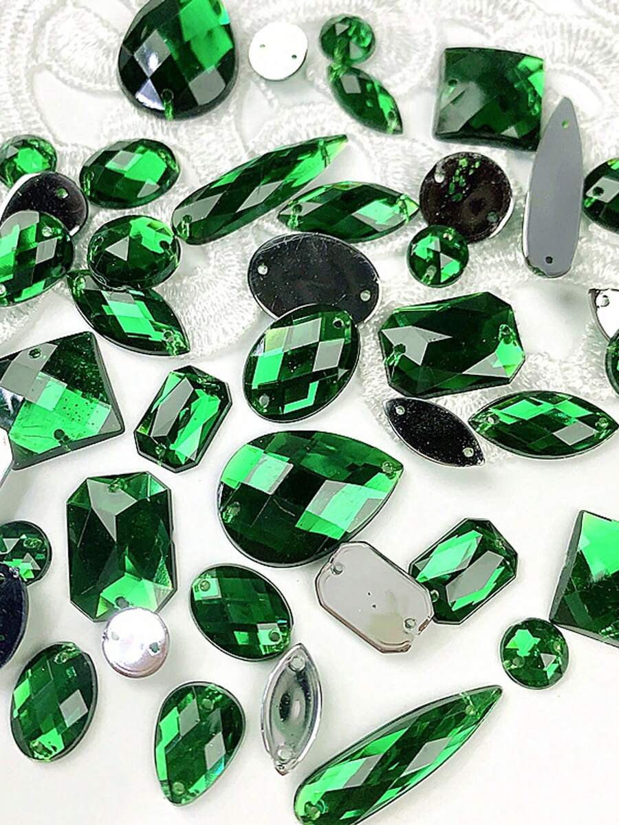 100pcs Mixed Size Black Acryli - đánh giá và giá Sew On Rhinestone