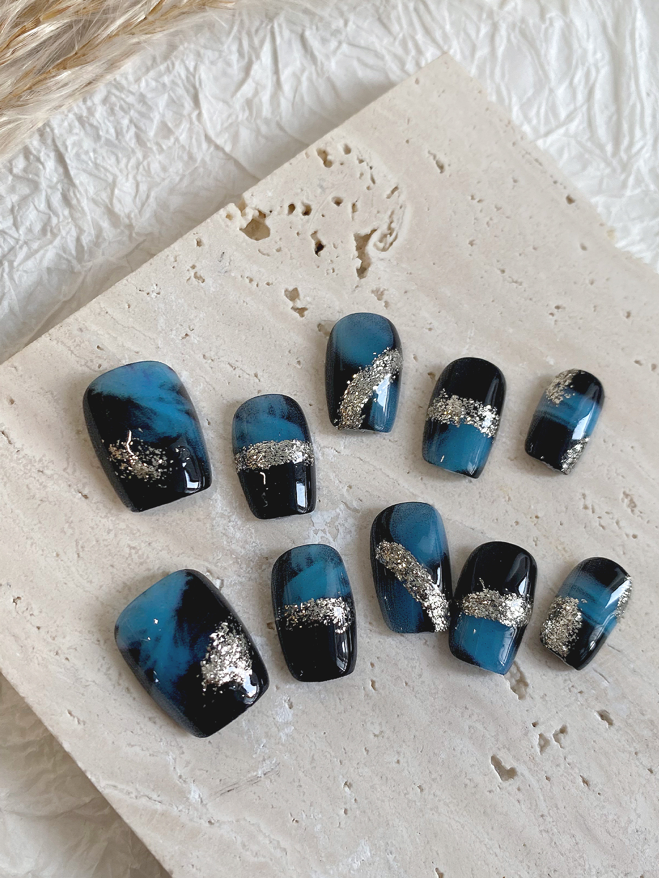 10-Pack Blue-Black Shimmer Gra - đánh giá và giá Glitter Vinyl Roll