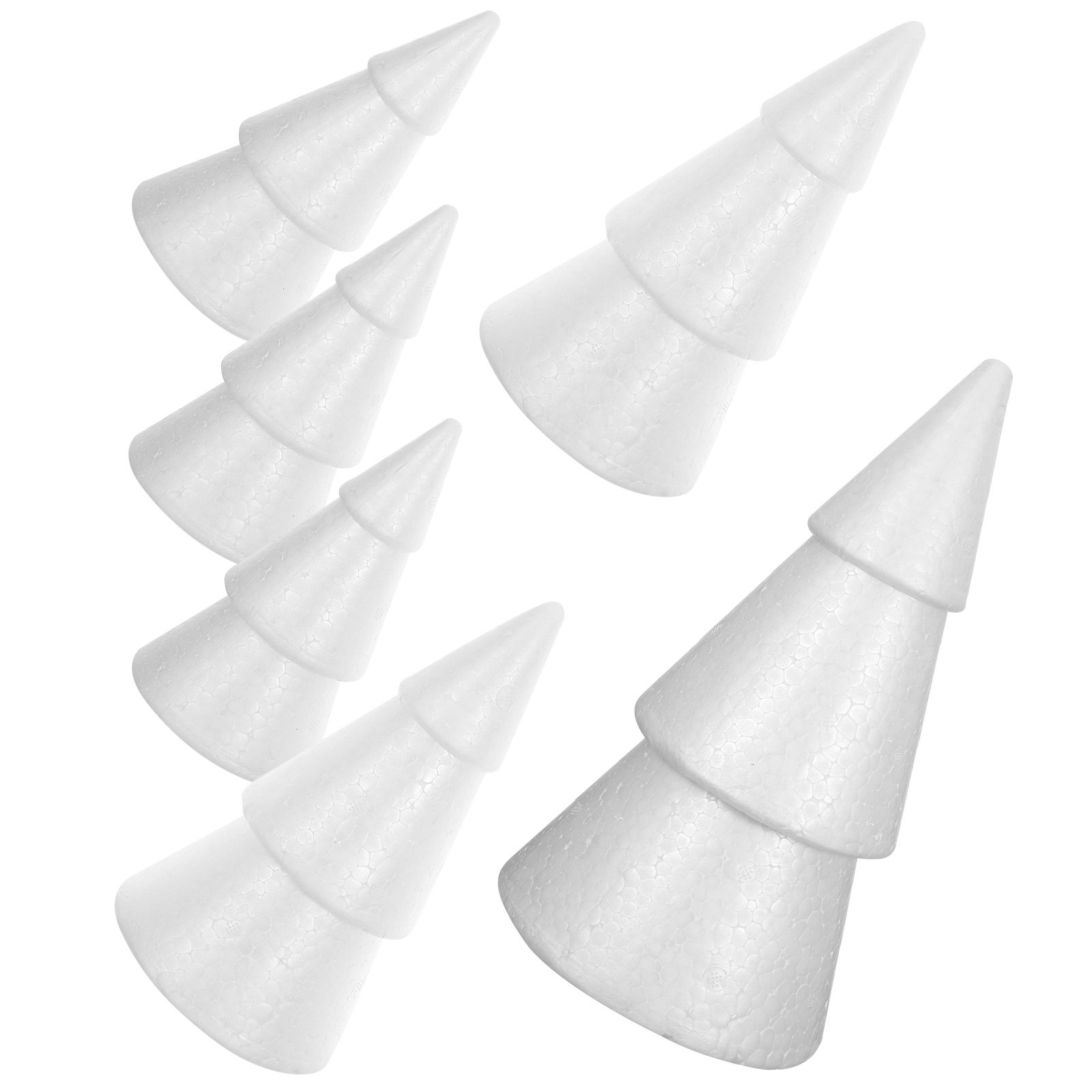 6Pcs White Foam Christmas Tree - đánh giá và giá Christmas Craft Embellishment