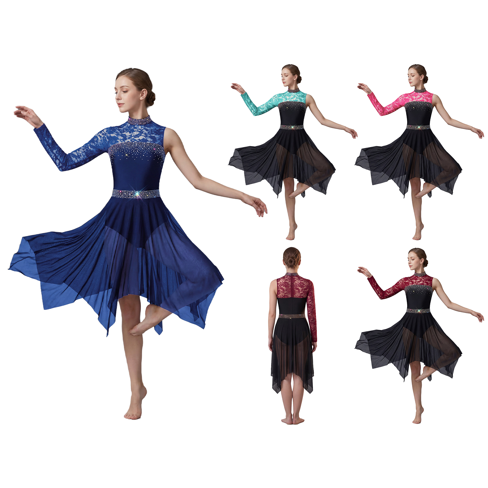 Women Lyrical Figure Skating D - đánh giá và giá Rhinestone Banding Trim