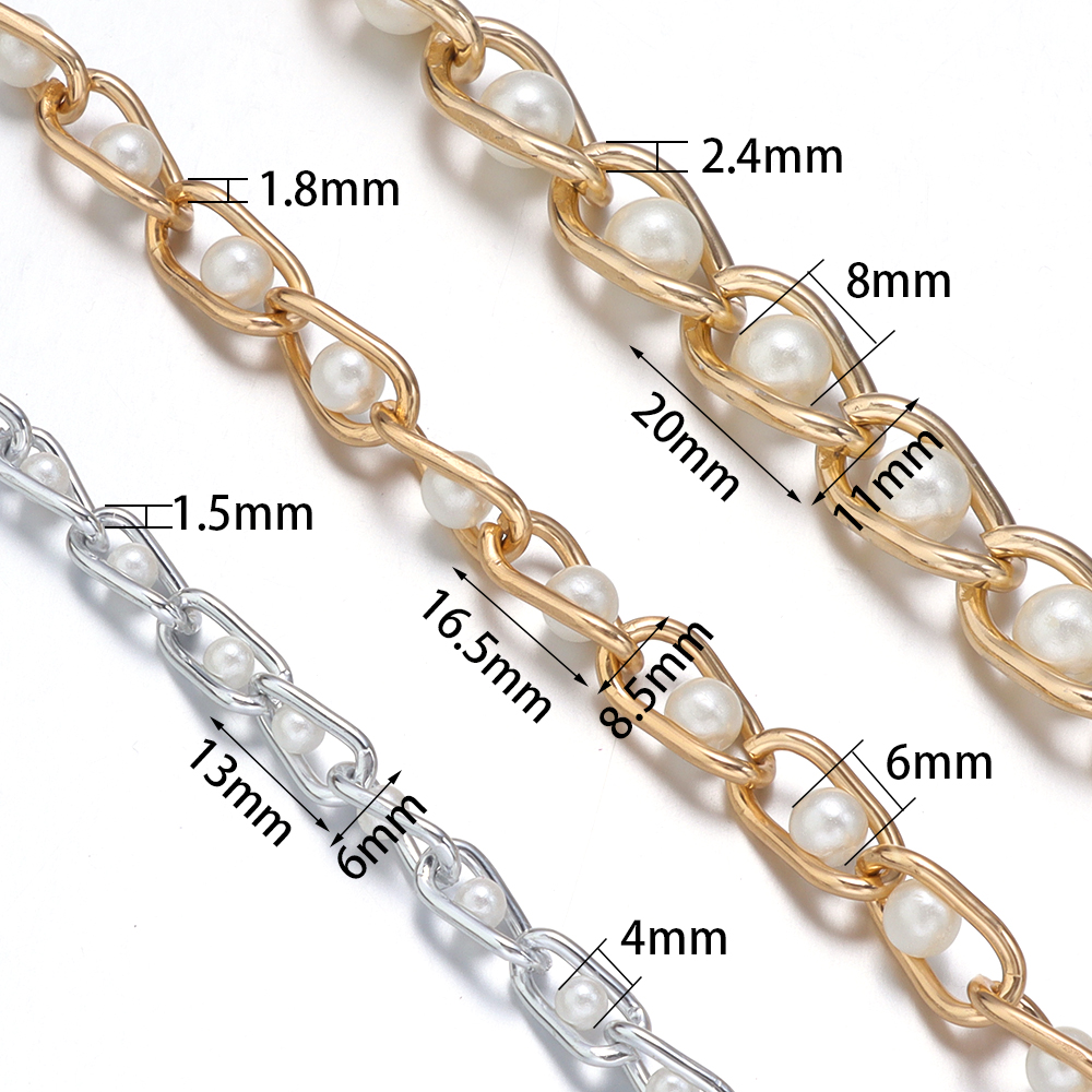 5Yards/Roll Beaded Chain Imita - đánh giá và giá Pearl Trim Chain