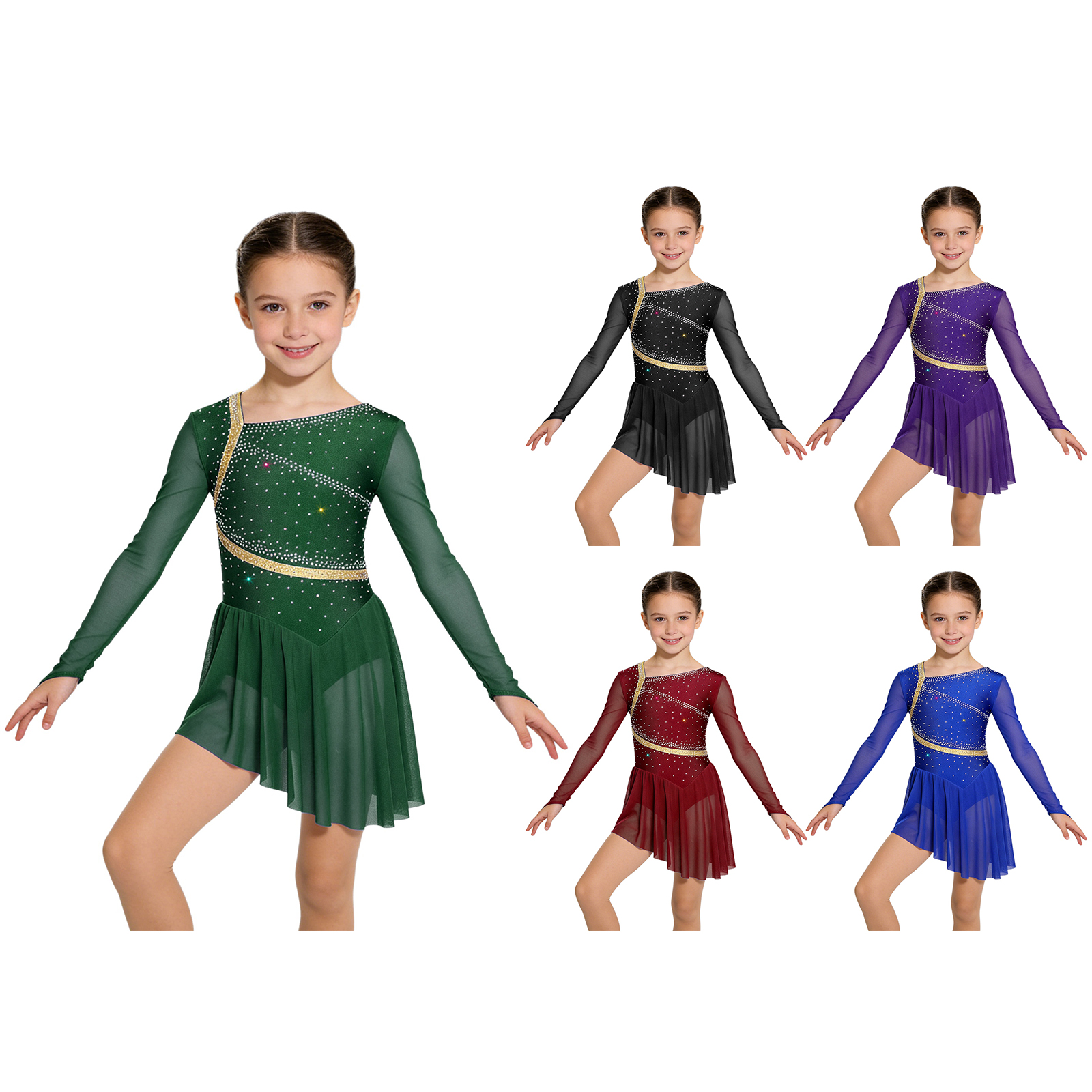 Kids Girls Figure Skating Lyri - đánh giá và giá Rhinestone Banding Trim