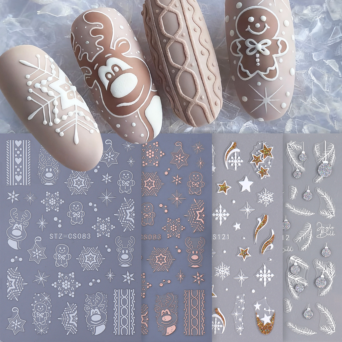 4pcs Winter Cartoon Christmas  - đánh giá và giá Glitter Vinyl Roll