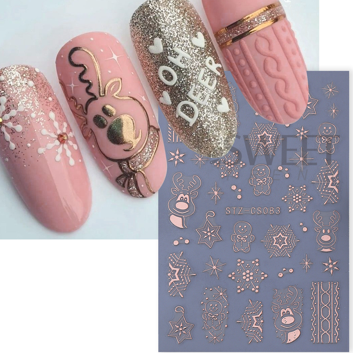 4pcs Winter Cartoon Christmas  - đánh giá và giá Glitter Vinyl Roll