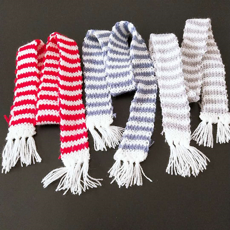 2-10PCS Hand Knitted Stripe Lo - đánh giá và giá Christmas Craft Embellishment