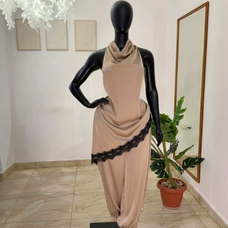 2026 African Women Satin 2 Pie - đánh giá và giá Elastic Lace Trim