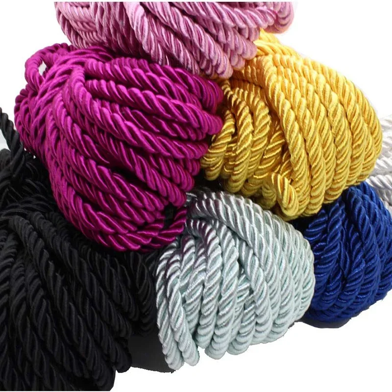 5/10M Silk Rope 3-Ply Braided  - đánh giá và giá Cord Trim Twisted