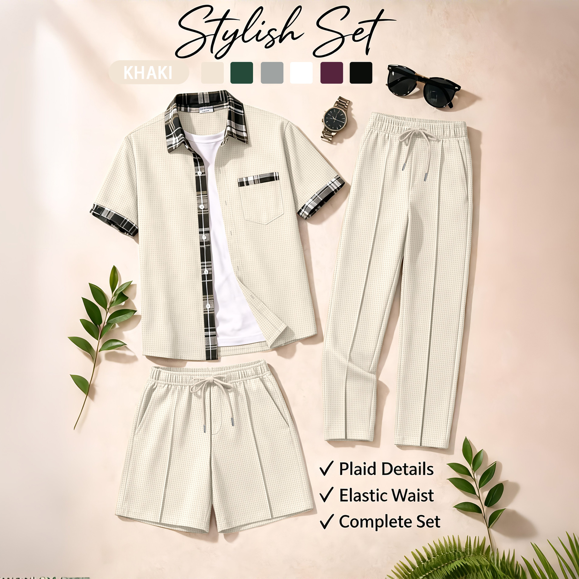 Men's 3 Piece Waffle Knit Trac - đánh giá và giá Embellish Knit