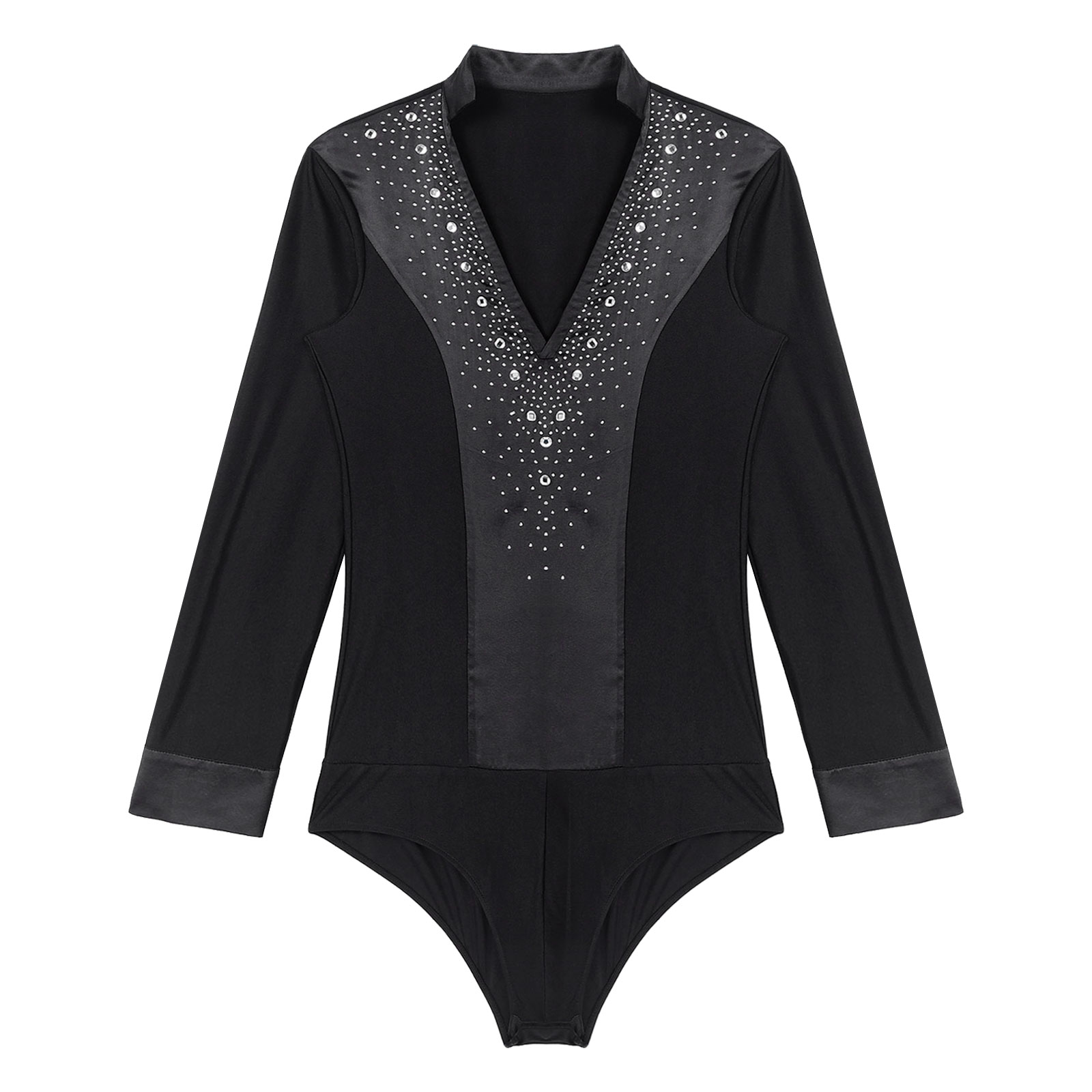 Mens Latin Jazz Dance Leotard  - đánh giá và giá Rhinestone Banding Trim