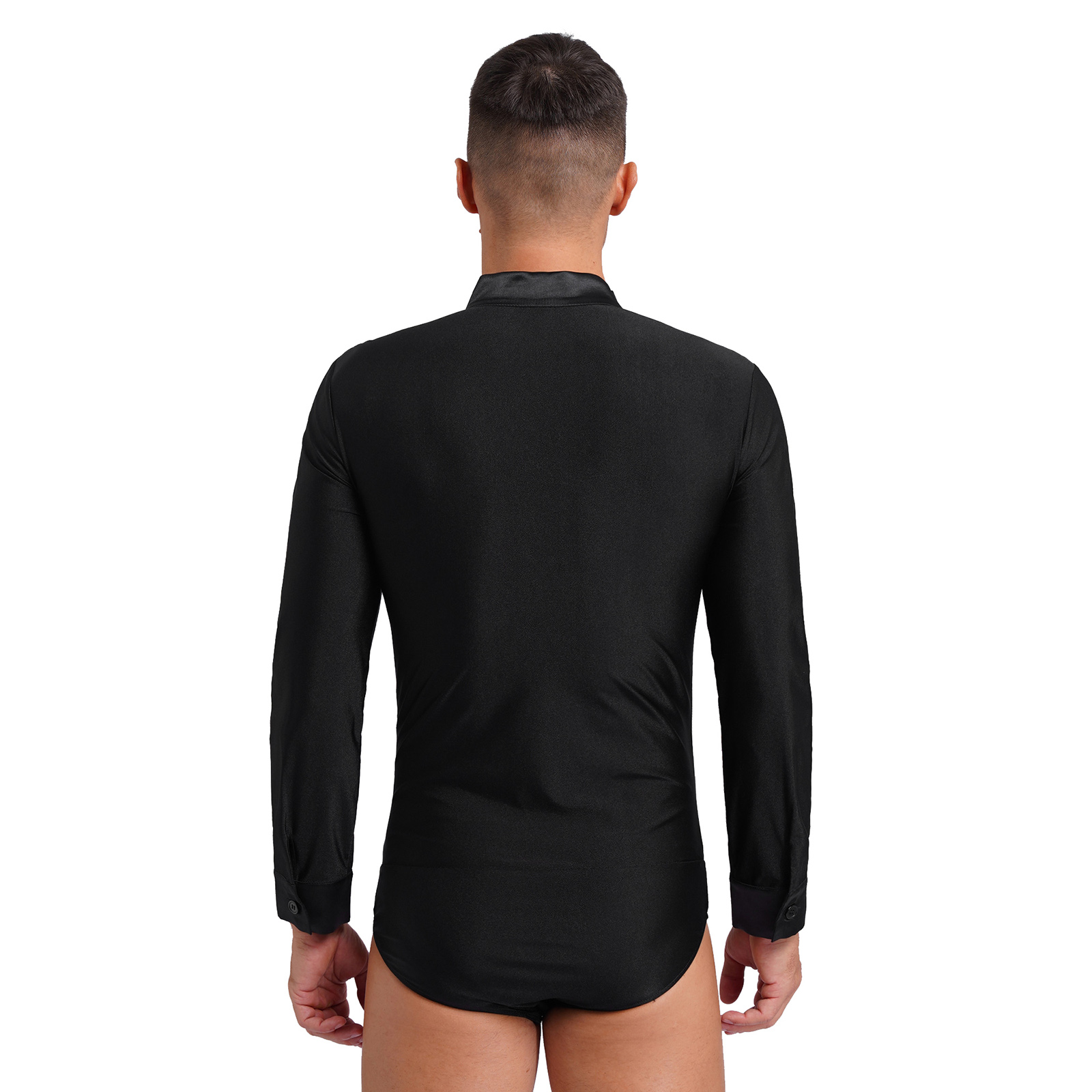 Mens Latin Jazz Dance Leotard  - đánh giá và giá Rhinestone Banding Trim