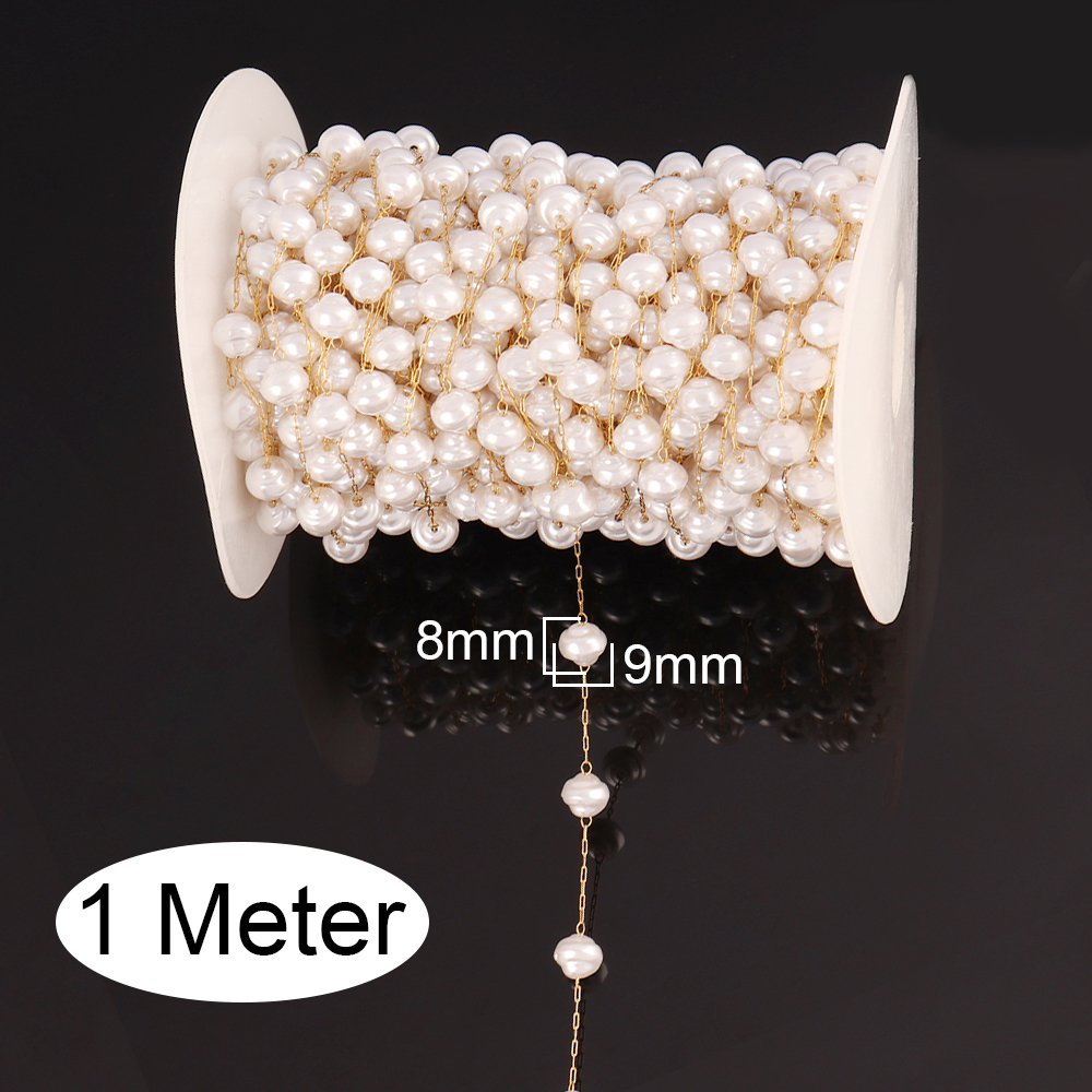1Meters Stainless Steel Chain  - đánh giá và giá Pearl Trim Chain