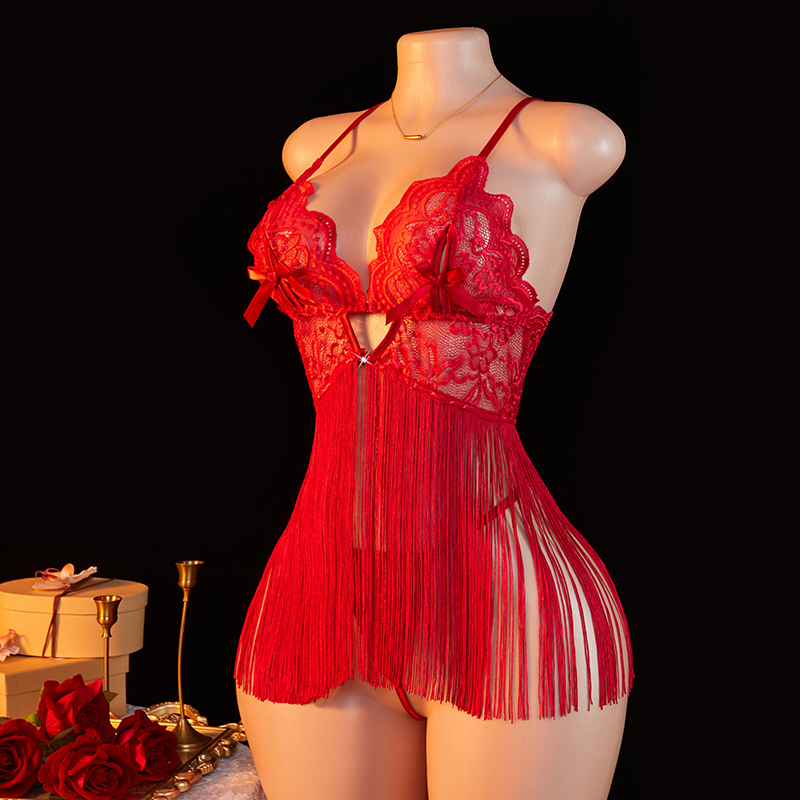 Transparent Lace Women Red Str - đánh giá và giá Tassel Fringe Trim