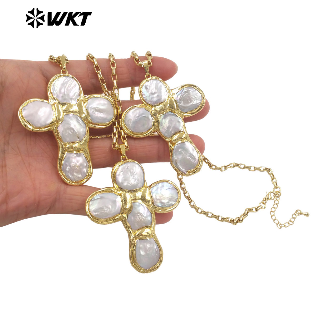 WT-JN349 Newest Design Natural - đánh giá và giá Pearl Trim Chain