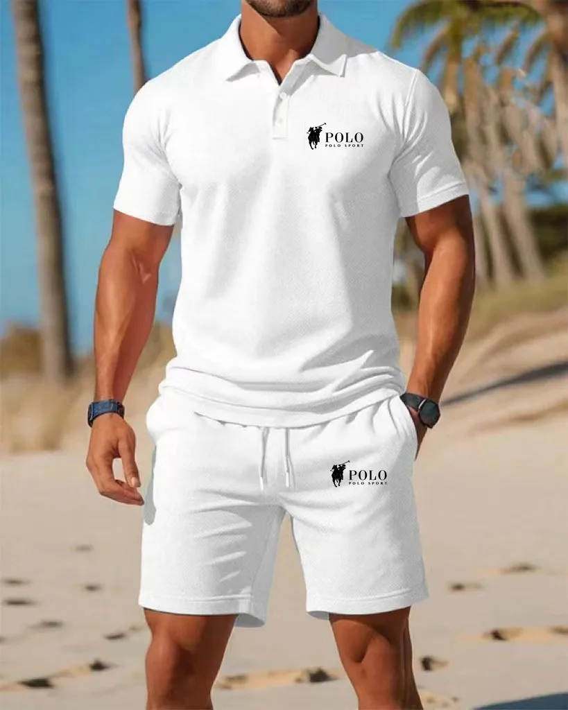 Men's Polo Shirt Set Summer Qu - đánh giá và giá Embellish Knit