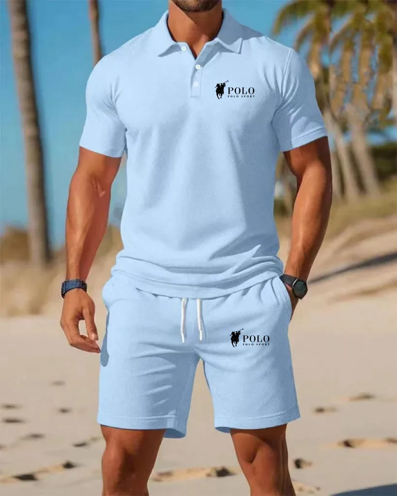 Men's Polo Shirt Set Summer Qu - đánh giá và giá Embellish Knit