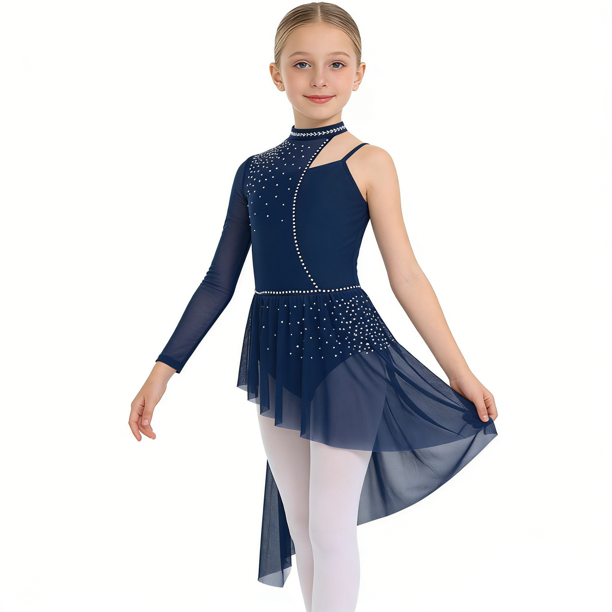 Kids Girls Modern Lyrical Danc - đánh giá và giá Rhinestone Banding Trim