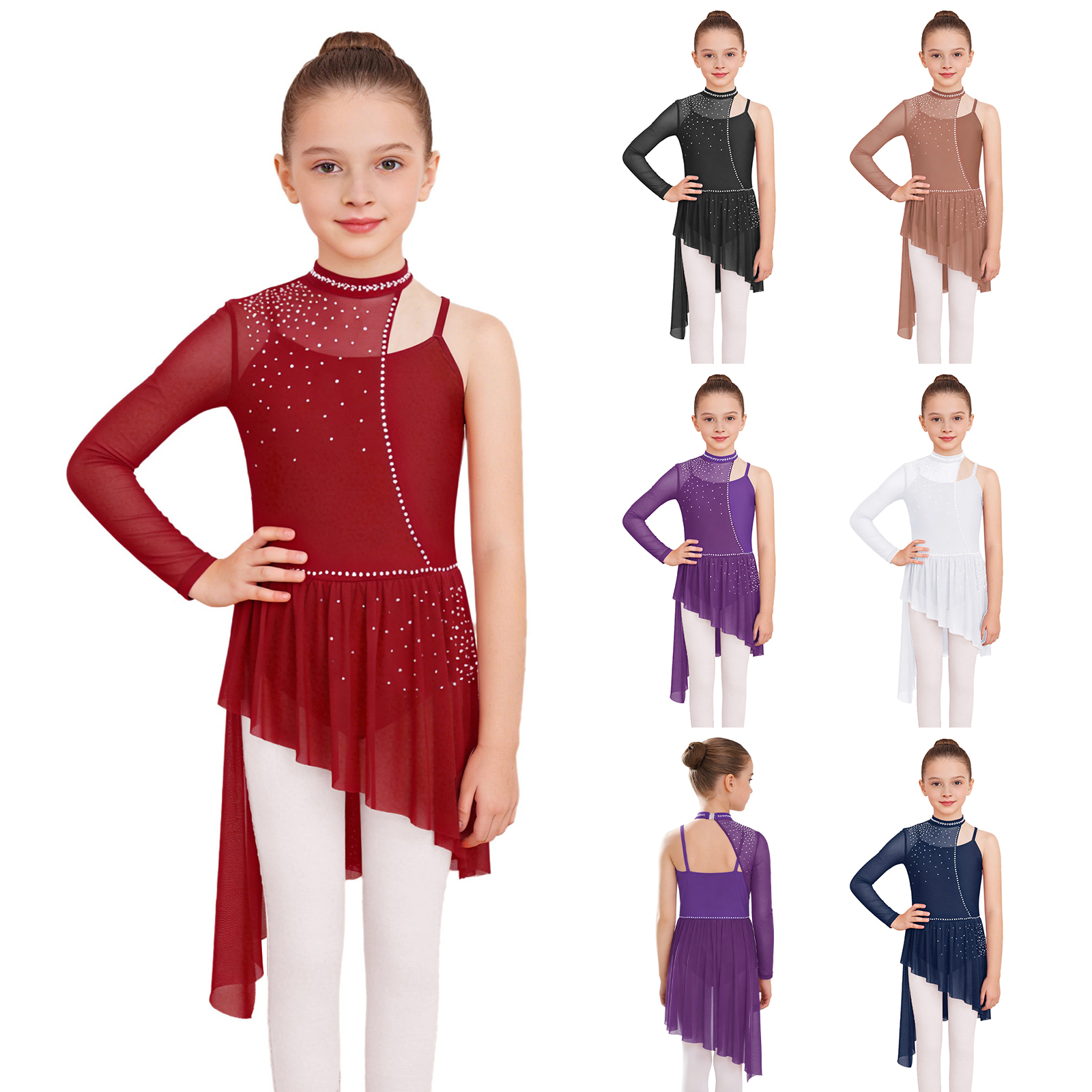 Kids Girls Modern Lyrical Danc - đánh giá và giá Rhinestone Banding Trim