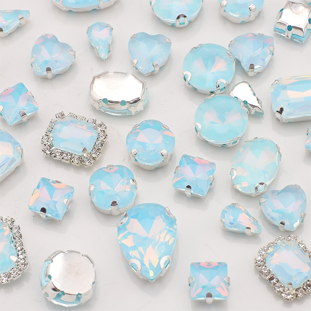 40pcs/bag Mix Shape Opal Glass - đánh giá và giá Sew On Rhinestone