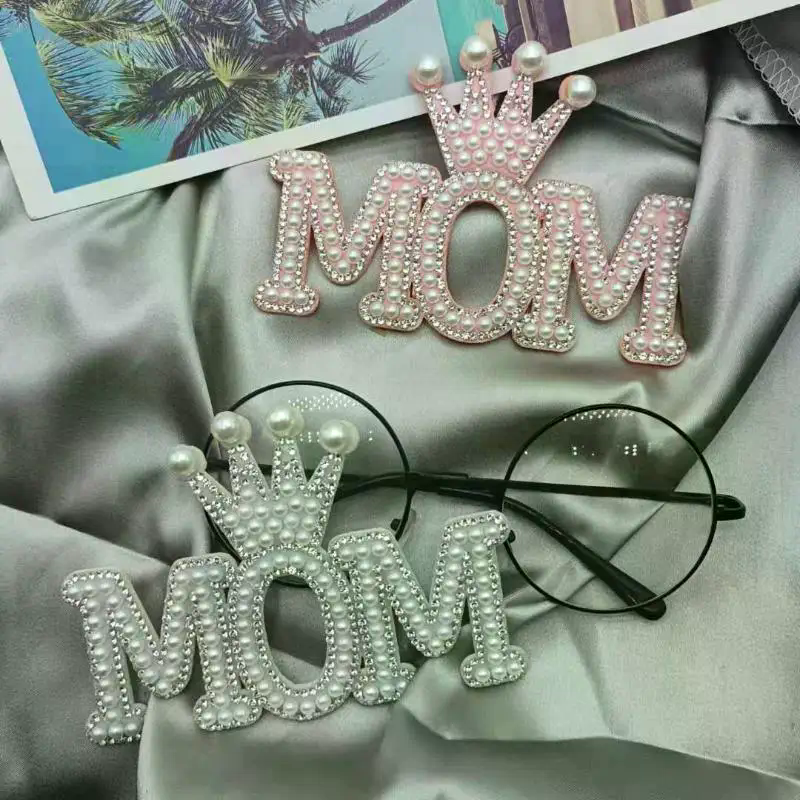 1PC Pearl Crown Mom Letter Pat - đánh giá và giá Sew On Rhinestone