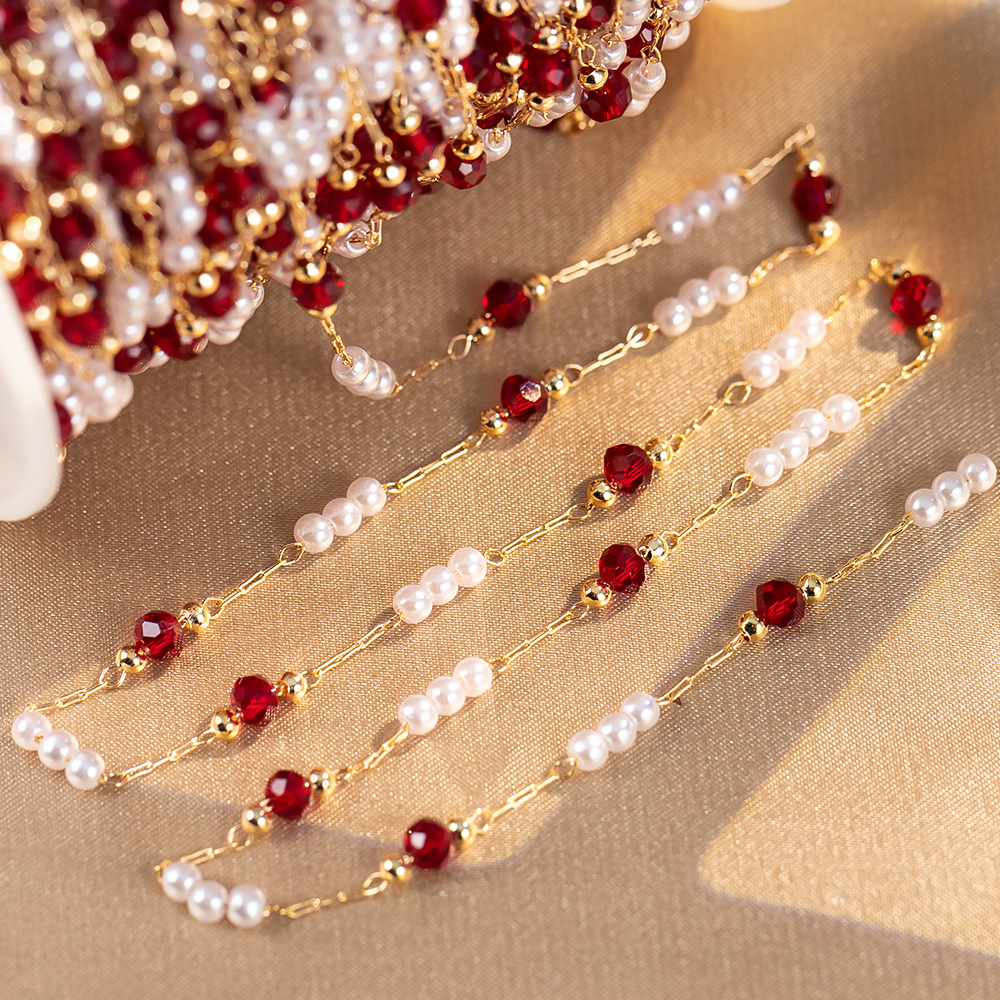 50cm/100cm Imitation Pearl Cop - đánh giá và giá Pearl Trim Chain