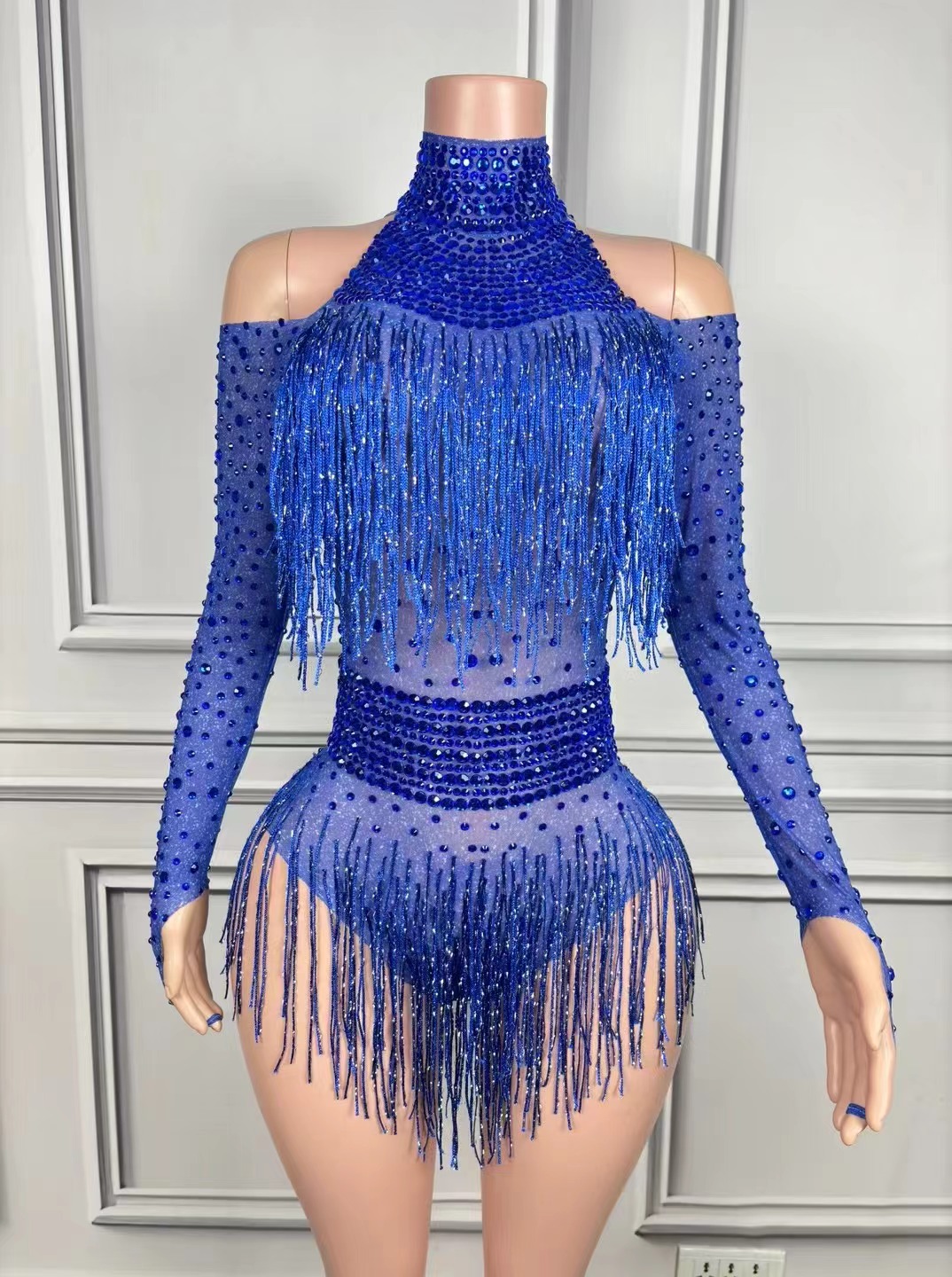 Singer Dancer Costume Sparkly  - đánh giá và giá Rhinestone Banding Trim