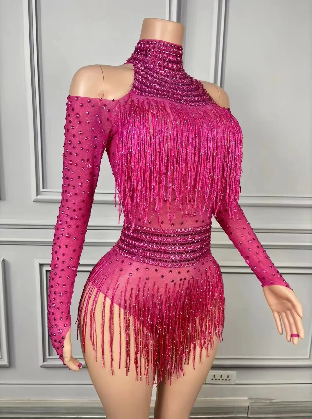 Singer Dancer Costume Sparkly  - đánh giá và giá Rhinestone Banding Trim