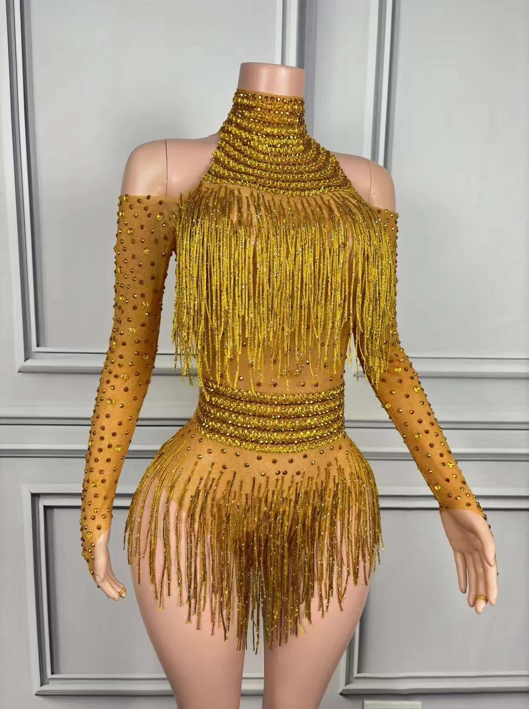 Singer Dancer Costume Sparkly  - đánh giá và giá Rhinestone Banding Trim