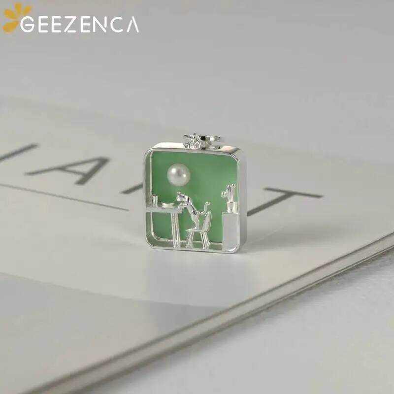 GEEZENCA 925 Sterling Silver G - đánh giá và giá Pearl Trim Chain
