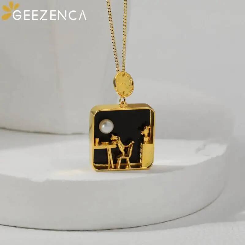 GEEZENCA 925 Sterling Silver G - đánh giá và giá Pearl Trim Chain
