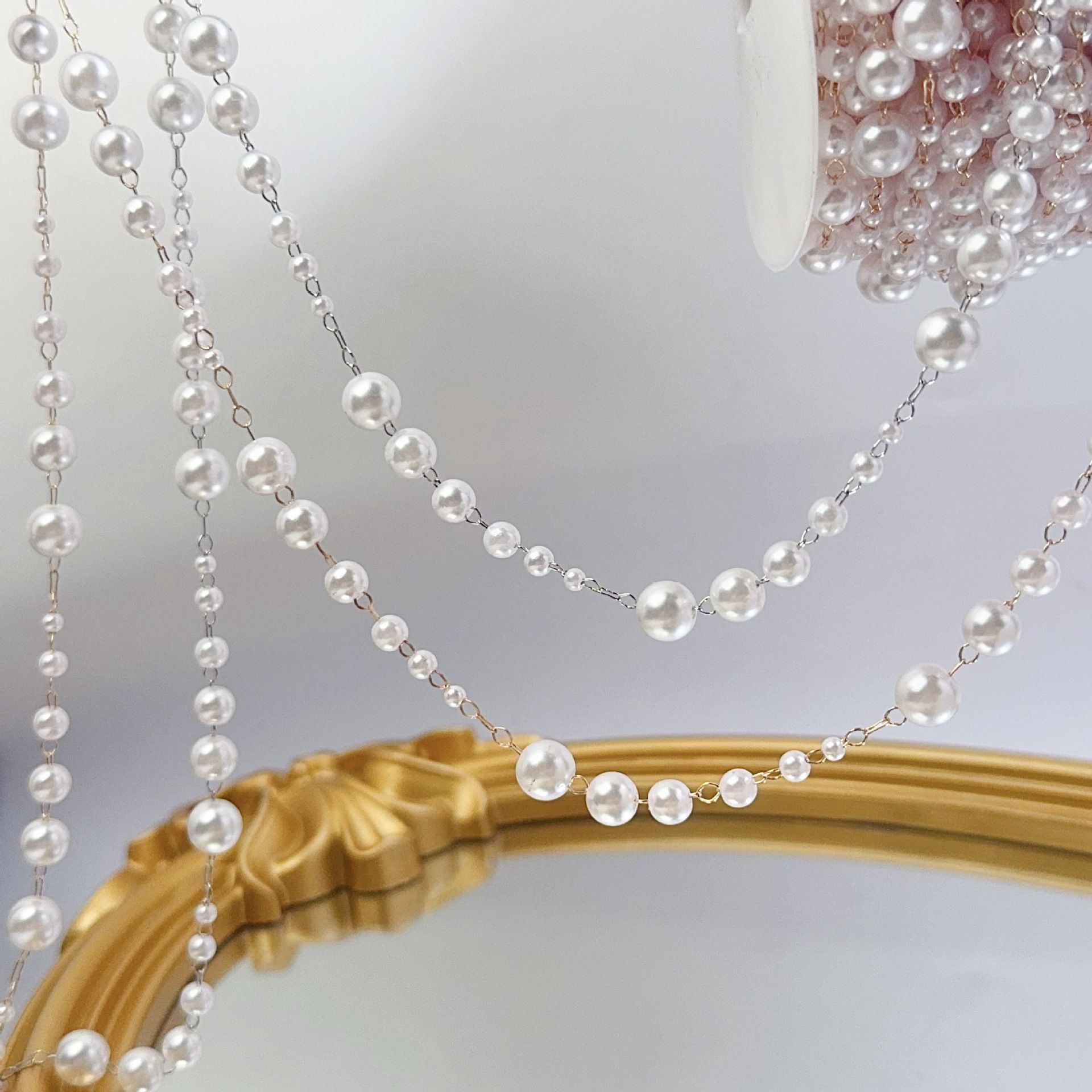 3-8mm Pearl Copper Chain, Anci - đánh giá và giá Beaded Trim Fringe