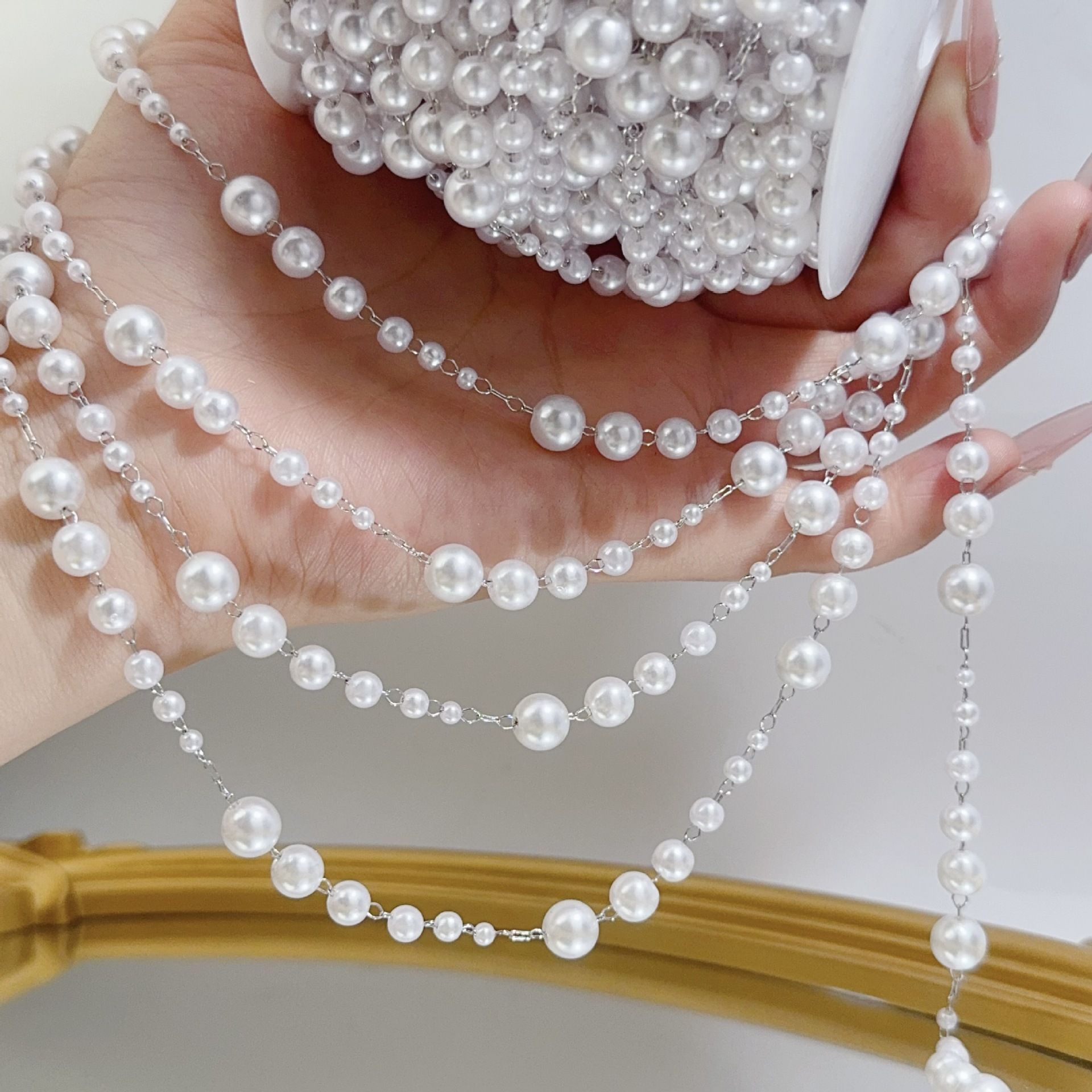 3-8mm Pearl Copper Chain, Anci - đánh giá và giá Beaded Trim Fringe