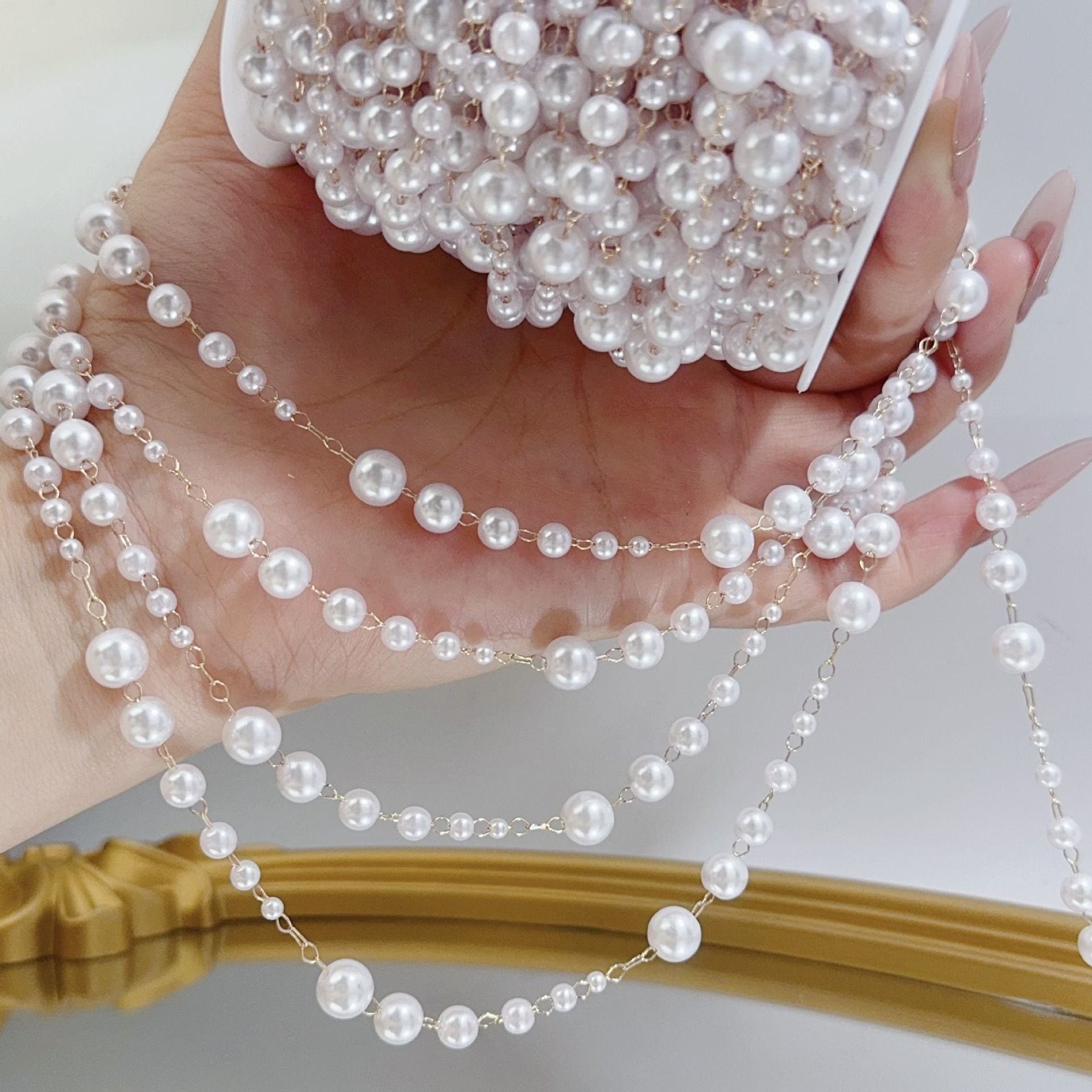 3-8mm Pearl Copper Chain, Anci - đánh giá và giá Beaded Trim Fringe