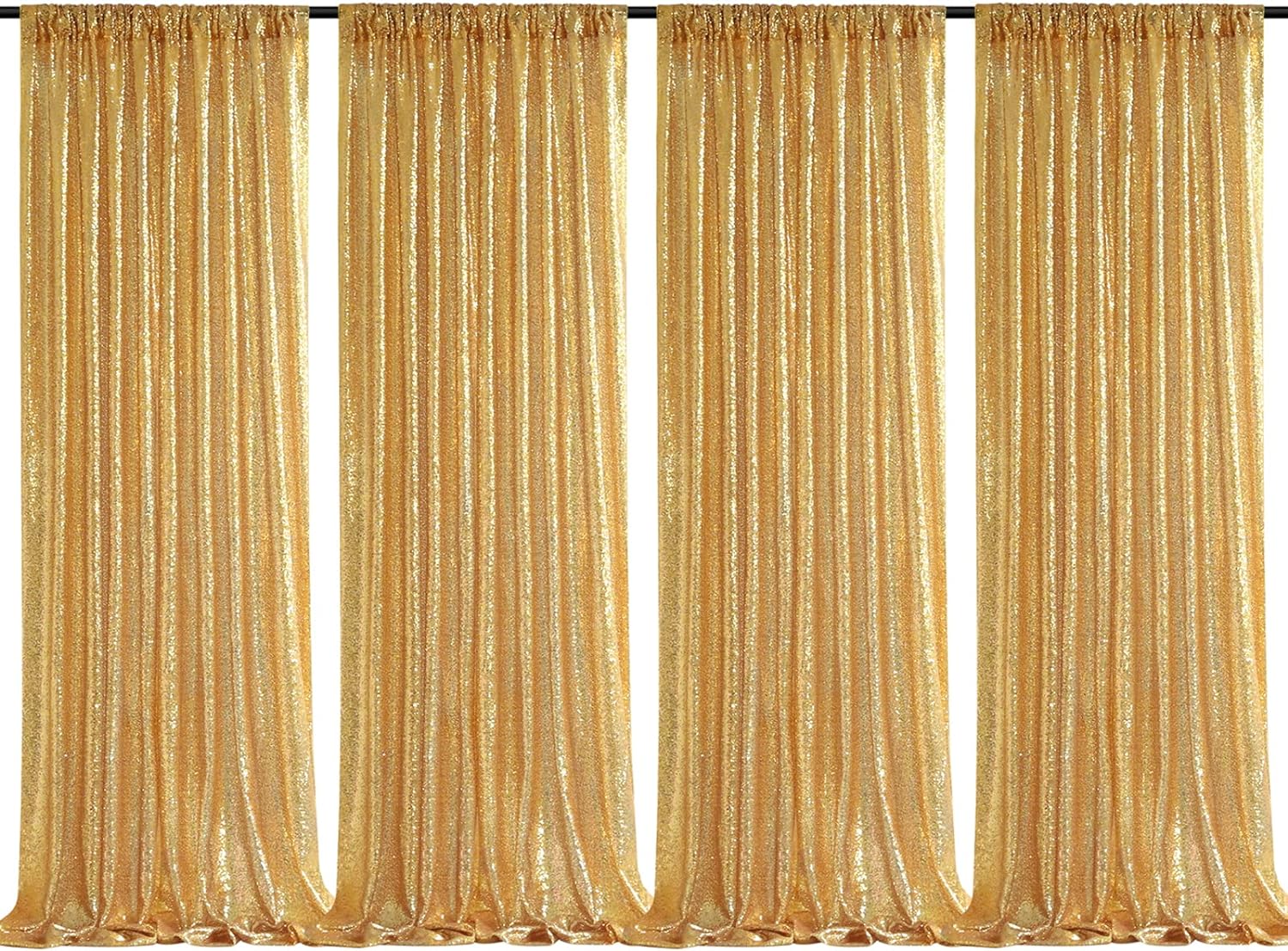 2×8FT-4PCS Gold Sequin Backdro - đánh giá và giá Sequin Fabric Panel