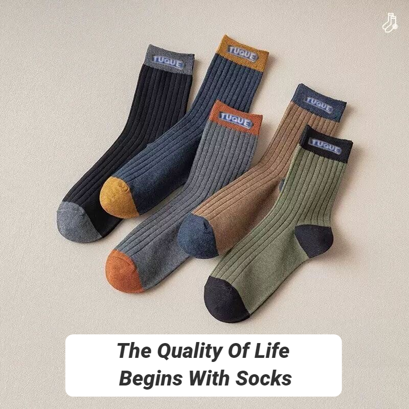 5 Pairs Men's Trendy Color Blo - đánh giá và giá Embellish Knit