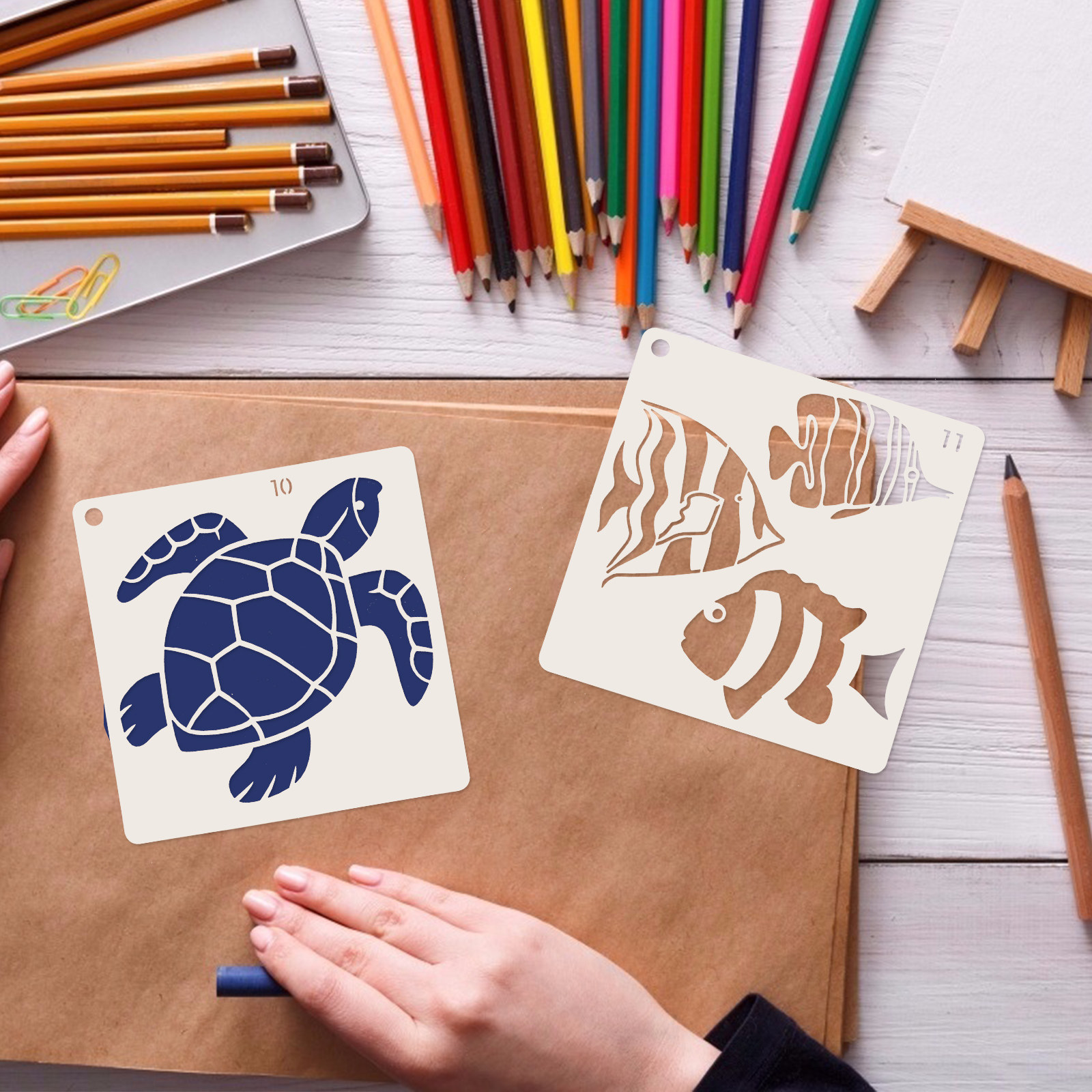 16pcs Ocean World Painting Tem - đánh giá và giá Craft Embellishment World