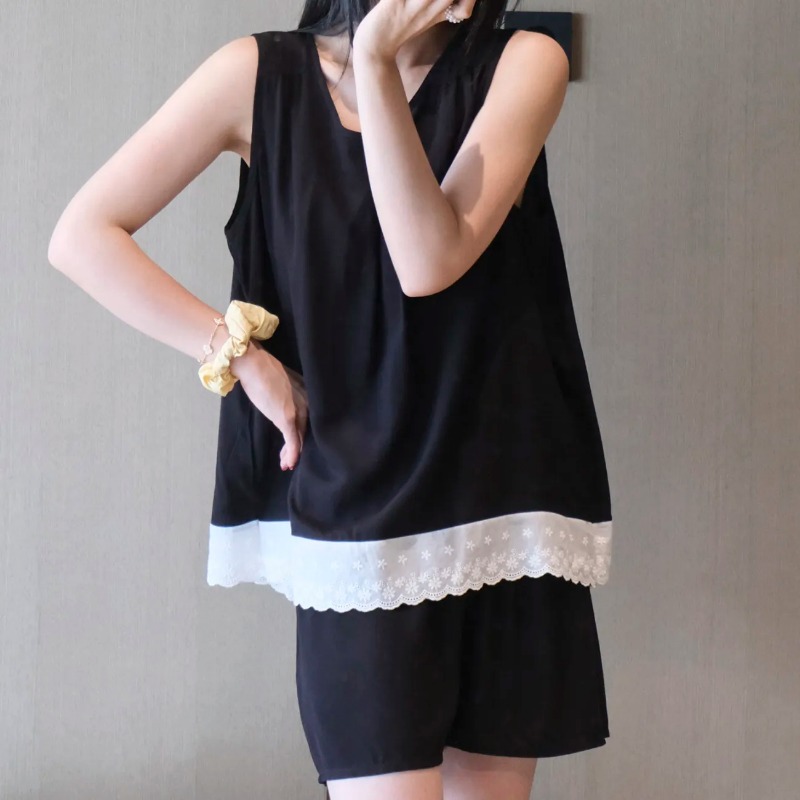 Women Sleeveless Lace Trim Lou - đánh giá và giá Elastic Lace Trim