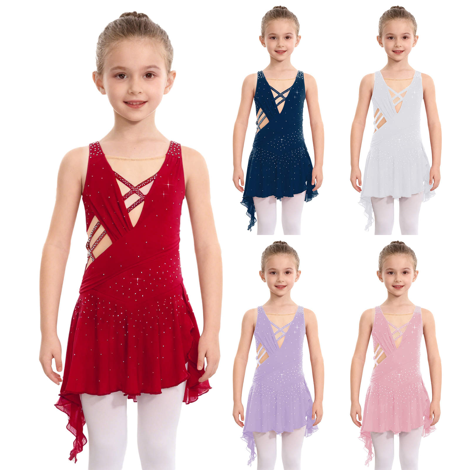 Kids Girls Lyrical Ballet Danc - đánh giá và giá Rhinestone Banding Trim